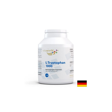 Стрес и безсъние - Л-Триптофан (L-Tryptophan), 1000 mg x 120 таблетки
