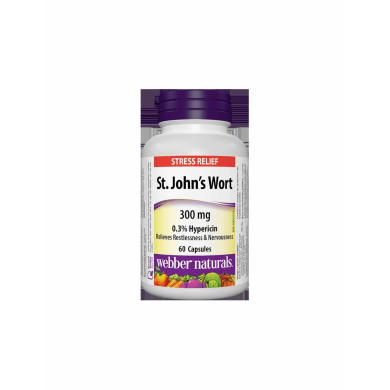 St. Johns Wort / Жълт кантарион, 300 mg, 60 капсули Webber Naturals