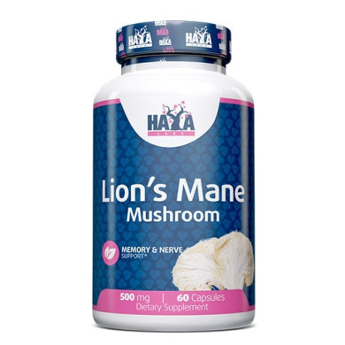 Haya Labs Lion's Mane Mushroom / Гъба Лъвска Глава500mg. / 60 Caps