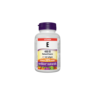 Vitamin E 400 IU - Витамин Е (d-алфа токоферил ацетат) 400 IU, 120 софтгел капсули