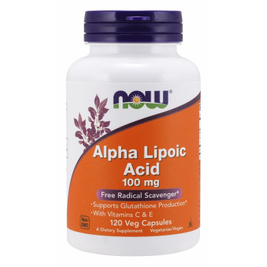 Now - Alpha Lipoic Acid / Алфа-липоева киселина 100 Мг - 120 Капсули