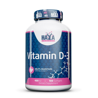 Haya Labs Vitamin D-3/ Витамин Д-3 / 400 IU / 100 Softgels