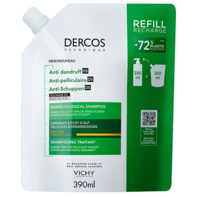 Vichy Dercos DS Шампоан за борба със сух пърхот РЕФИЛ 390ml