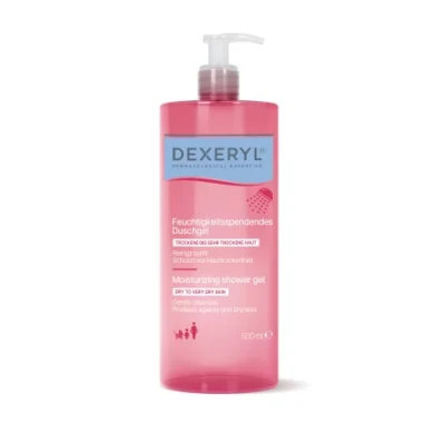 Dexeryl Хидратиращ душ гел за суха кожа 2 в 1: почиства и овлажнява 500 ml