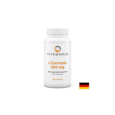 L-Карнозин 500 mg – Клетъчна защита и мозъчна функция, 100 капсули