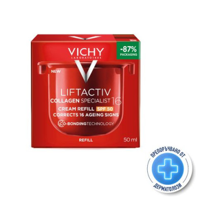 Vichy Liftactiv Collagen Specialist 16 Дневен крем против бръчки SPF50 х50 мл, пълнител