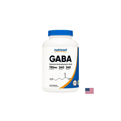 Стрес и добро настроение - Гама-аминобутирова киселина (GABA), 750 mg х 240 капсули