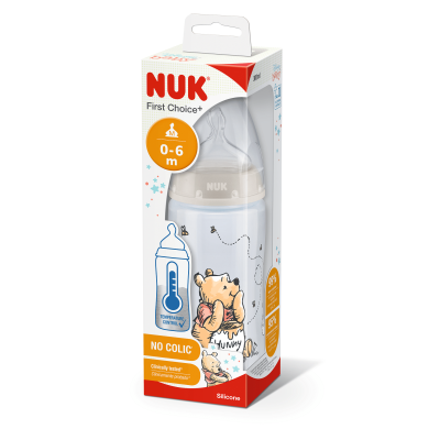 NUK First Choice РР шише Temperature control 300мл силикон 0-6. Disney + box