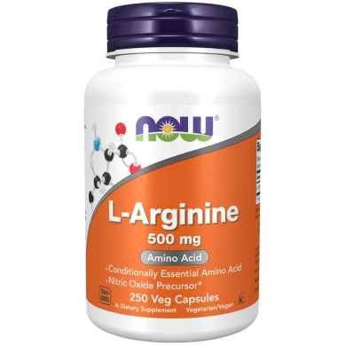 Now - L-Arginine / Л-Аргинин 500 Мг - 250 Капсули