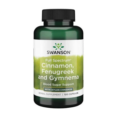 SWANSON Full Spectrum Cinnamon, Fenugreek & Gymnema / 60 Caps
