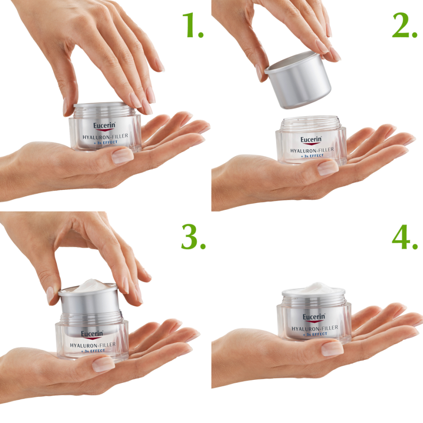 Eucerin® Hyaluron-Filler Дневен крем за суха кожа SPF15, Рефил