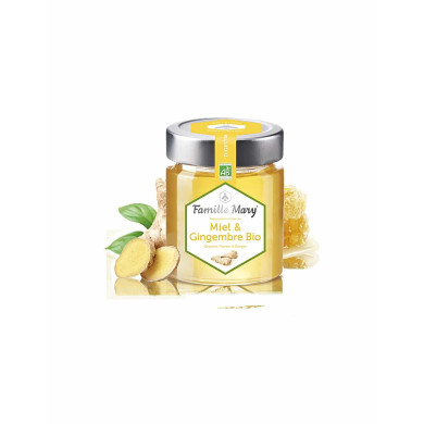 Miel & Gingembre Bio / Био акациев мед + джинджифил (за добро храносмилане), 170 g Famille Mary