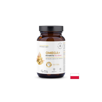 Омега-3 (DHA 180 mg, EPA 120 mg) + Витамин D3 400 IU – За мозъка, имунитета и костите, 60 капсули