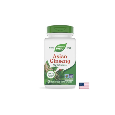 Asian Ginseng/ Женшен азиатски 560 mg х 50 капсули Nature’s Way