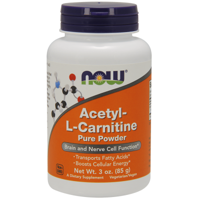 Now - Acetyl L-Carnitine Powder / Ацетил Л-Карнитин Прах- 85 Г
