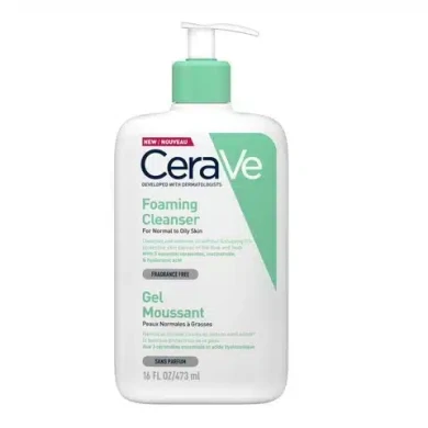 CeraVe Почистващa гел-пяна за лице и тяло за нормалнa до мазна кожа 473 мл