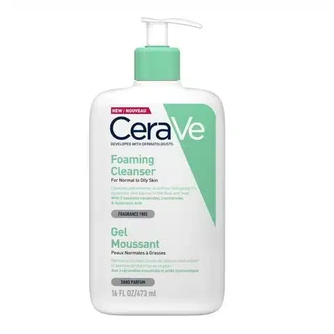 CeraVe Почистващa гел-пяна за лице и тяло за нормалнa до мазна кожа 473 мл