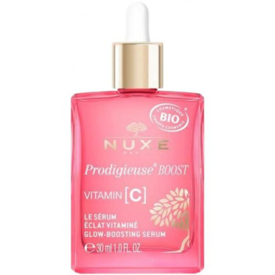 Nuxe Prodigieuse Hyalu-Boost Озаряващ серум против тъмни петна 30 ml + подарък несесер