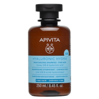 Apivita Hyaluronic Hydra Хидратиращ шампоан за тънка коса, 250 мл