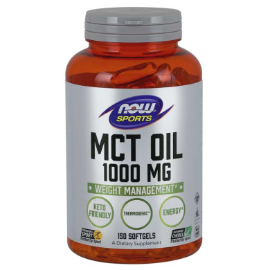 Now Sports - Масло от Средно-верижни триглицериди 1000 мг - 150 Softgels