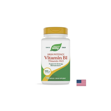 Vitamin B-1/ Витамин В-1 100 mg x 100 капсули Nature’s Way