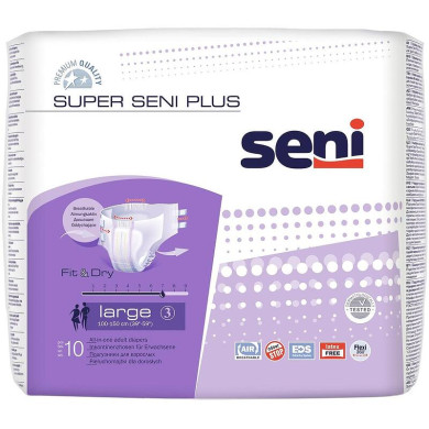 Super Seni Plus L, 10бр Универсални пелени за възрастни