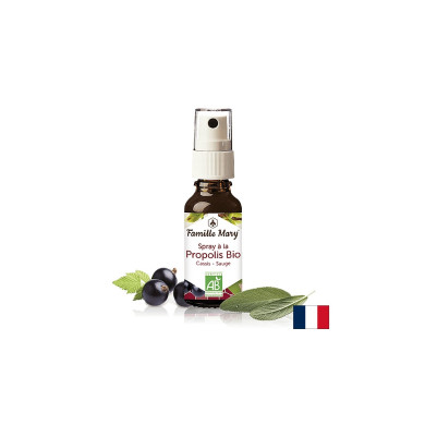 Spray à la Propolis Bio /  Спрей за гърло с кафяв прополис, салвия и касис, 20 ml Famille Mary