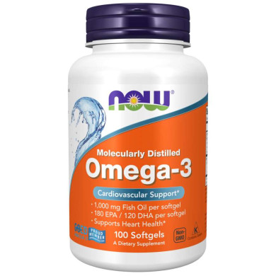 Now - Omega-3 / Омега-3 1000 Мг - 100 Дражета
