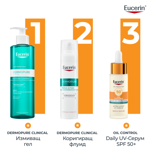 Eucerin Sun Oil Control UV серум за лице SPF 50+ 30 мл.