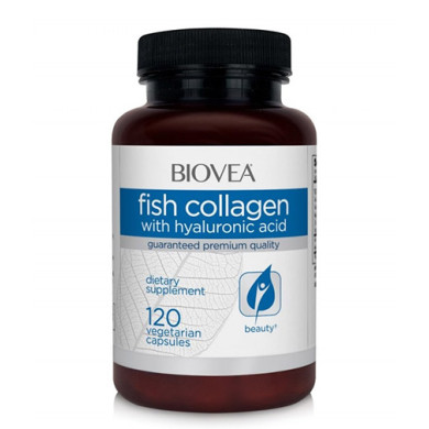 BIOVEA Fish Collagen & Hyaluronic Acid / 120 Caps