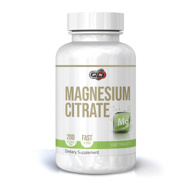 Pure Nutrition - Magnesium Citrate / Магнезиев Цитрат- 200 Мг - 100 Таблетки