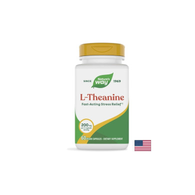 L-Theanine - Л-Теанин, 60 капсули Nature’s Way
