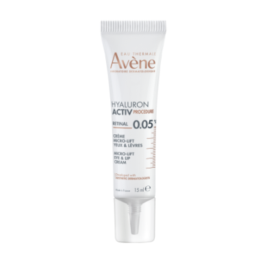 Avene Hyaluron Activ Procedure Микролифтинг крем за околоочния контур и устни с 0.05% ретинал 15 ml