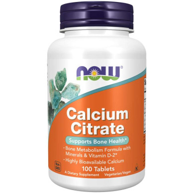Now - Calcium Citrate / Калциев Цитрат 300 Мг - 100 Таблетки