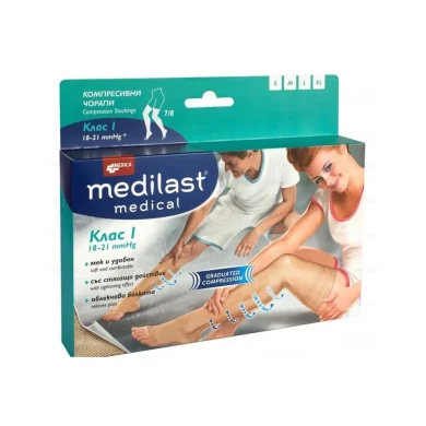 Medilast Medica компресивен чорап при разширени вени клас I 7/8 L