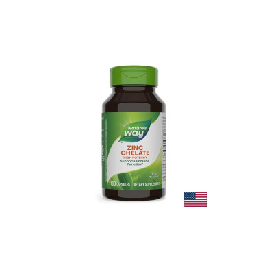 Zinc Chelate/ Цинк (хелат) х 100 капсули Nature’s Way