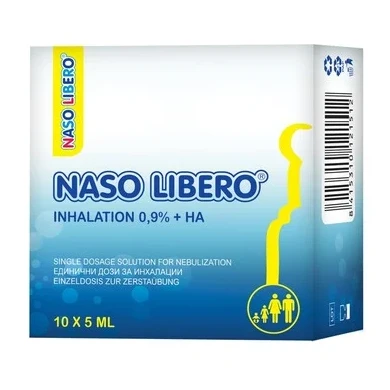 Naso Libero Физиологичен разтвор 0,9% с хиалурон 10 монодози х5 мл