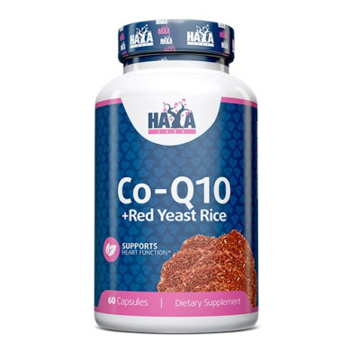 Haya Labs Co-Q10 60mg. & Red Yeast Rice 500mg. / Коензим Q10 и мая от червен ориз / 60caps.