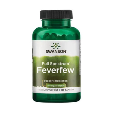 SWANSON Feverfew 380mg. / 100 Caps