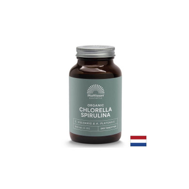 Имунитет, супер антиоксидант - Хлорела и Спирулина, 500 mg x 240 таблетки Mattisson Healthstyle