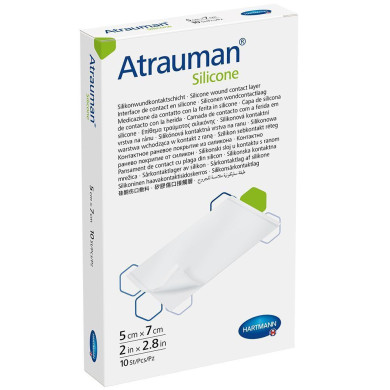 Hartmann Atrauman Silicone Мрежеста превръзка със силиконов контактен слой 7,5/10 см х5 броя