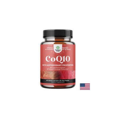 Коензим Q10 (убиквинон) – Сърдечно здраве и клетъчна енергия, 100 mg, 60 капсули