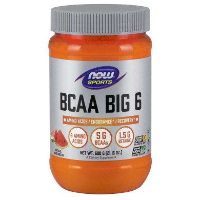 Now Sports - Bcaa Big 6 /БЦАА аминокиселини- 600 Г - Watermelon