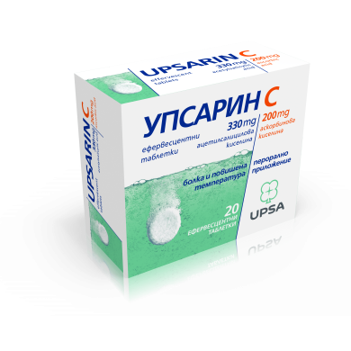 УПСАРИН + ВИТАМИН C ефервесцентни таблетки х 20