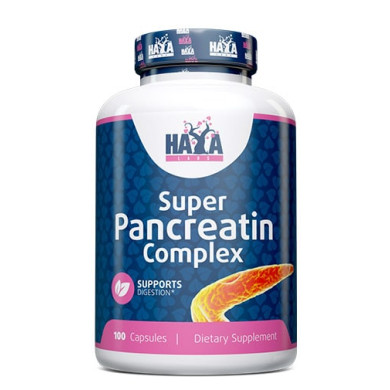 Haya Labs Super Pancreatin Enzymes / Панкреатин  / 100caps.
