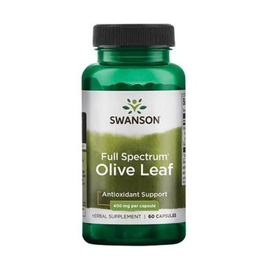 SWANSON Full Spectrum Olive Leaf 400mg. / 60 Caps.
