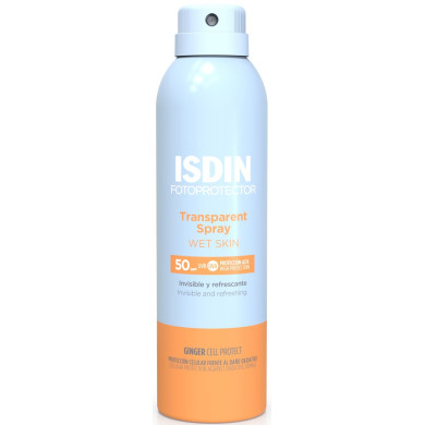 ISDIN Fotoprotector Transparent Spray Wet Skin SPF 50+Освежаващ прозрачен слънцезащитен спрей, подходящ за нанасяне върху мокра кожа 250мл 