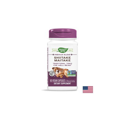Shiitake Maitake/ Шийтаке и майтаке 250 mg х 60 капсули Nature’s Way