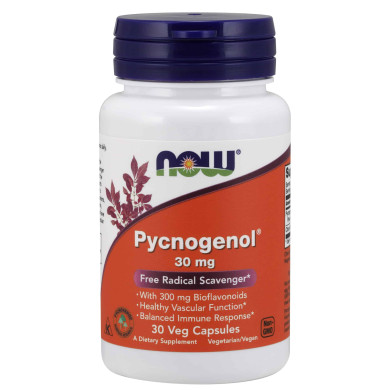 Now - Pycnogenol / Пикногенол 30 Мг - 30 Капсули