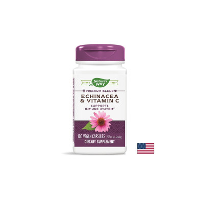 Echinacea & Vitamin C/ Ехинацея & Витамин C х 100 капсули Nature’s Way